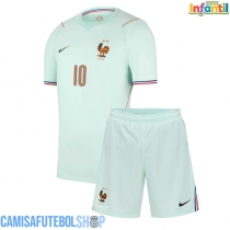 Camisa de time de futebol França Kylian Mbappe #10 Replicas 2º Equipamento Infantil Mundo 2026 Manga Curta (+ Calças curtas)